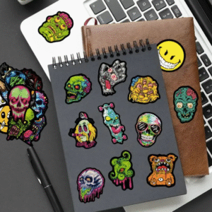 52 piezas de pegatinas góticas de calavera cartoon